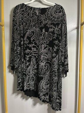Jessica Howard Size 18 Plus Size Fancy Blouse/Top Sequins Asymmetrical